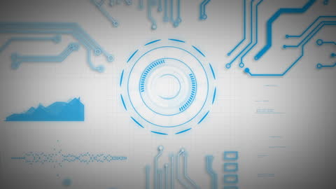 Futuristic Digital Interface with Network Elements