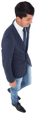 Biracial Professional in Business Attire Transparent Background