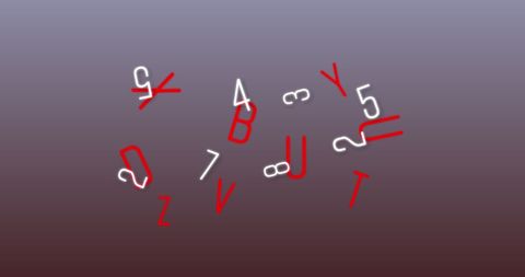 Neon Numbers and Letters with Gradient Background - Download Free Stock Images Pikwizard.com