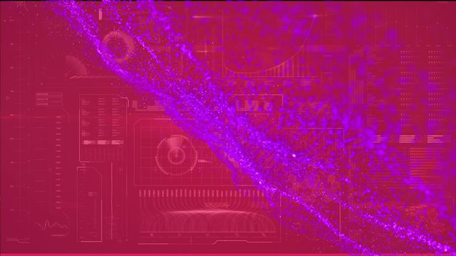 Video of a blue digital wave overlaying electronic data interface on a pink background is conceptually ideal for representing futuristic or cyber themes. Useful for technology presentations, web designs, advertisement banners involving advanced tech, artificial intelligence, data science, and STEM education materials.