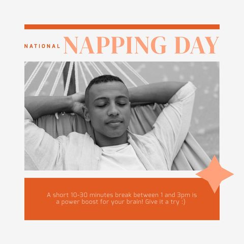 celebrate national napping day with relaxing hammock siesta - Download Free Stock Templates Pikwizard.com