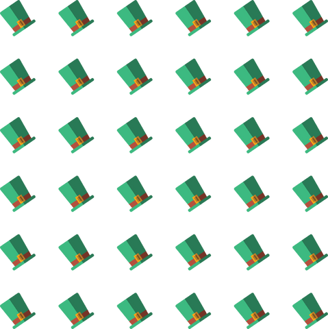 Seamless Pattern of St. Patrick's Day Green Hats on Transparent - Download Free Stock Videos Pikwizard.com