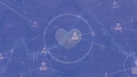 Digital Networking and Technology Conceptual Illustration with Icon Graphics