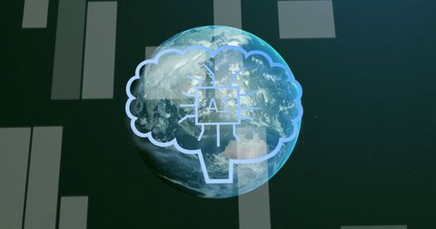 Global AI Concept with Digital Interface Earth Mapping - Download Free Stock Images Pikwizard.com