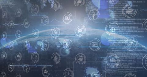 Global technology network integration with data processing concept