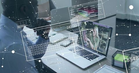 Data Analysis and Virtual Collaboration in Modern Office