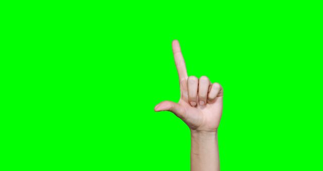 Hand Showing Number One with Green Background - Download Free Stock Images Pikwizard.com