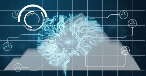 Digital Network Linked to Brain and AI Technology Concept - Download Free Stock Images Pikwizard.com