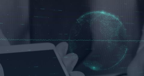 Digital Financial Data Processing with Global Network Visualization - Download Free Stock Images Pikwizard.com