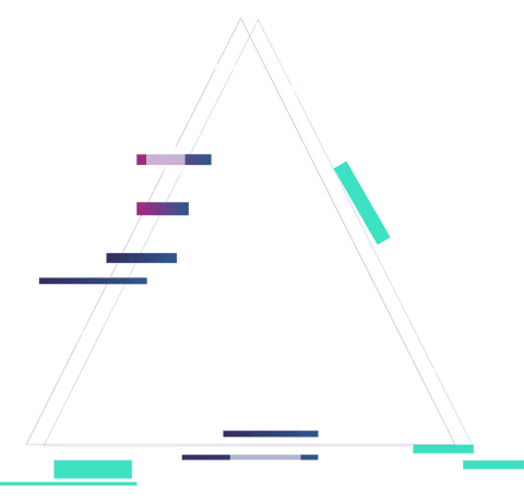 abstract glitch triangle with colored glitch bars on transparent background - Download Free Stock Videos Pikwizard.com