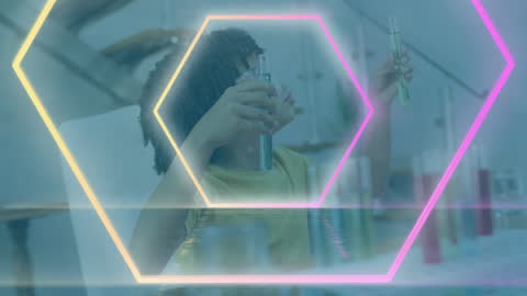 African American Boy Conducting Science Experiment