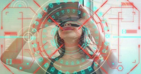 Futuristic VR Experience with Holographic Display