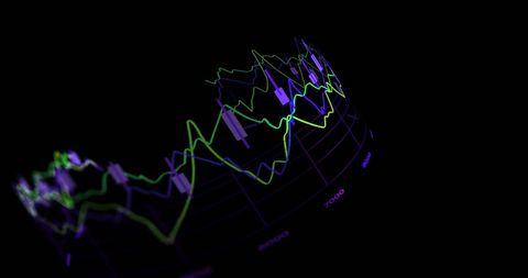 Glowing Financial Graph Lines on Black Background - Download Free Stock Images Pikwizard.com