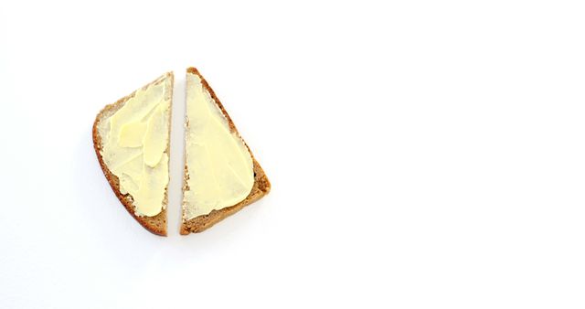 Buttered Rye Bread Slices on White Background - Download Free Stock Images Pikwizard.com
