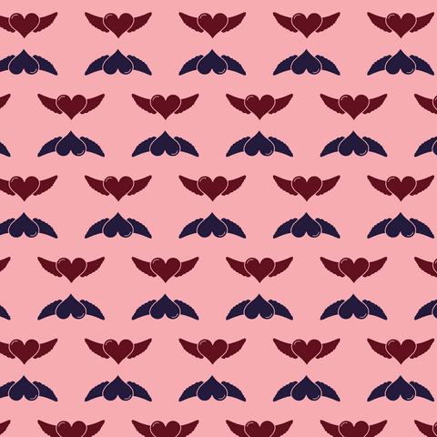 Transparent Red and Blue Wings and Hearts Pattern - Download Free Stock Videos Pikwizard.com