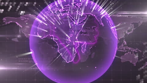 Rotating Global Hologram with Thumbs Down Symbol and Coding