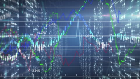 Dynamic Financial Data Charts with Glowing Graphs