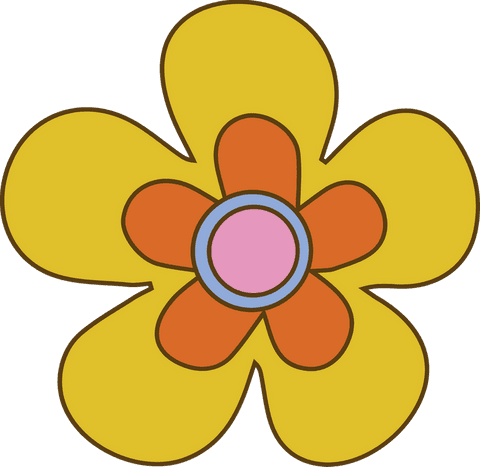 stylized cartoon flower illustration with transparent background - Download Free Stock Videos Pikwizard.com