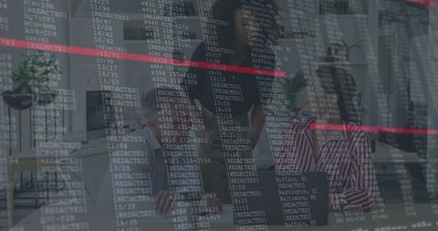 Collaborating Professionals with Code Overlay in Modern Office