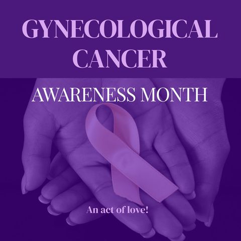 Gynecological Cancer Awareness Purple Ribbon on Hands - Download Free Stock Templates Pikwizard.com