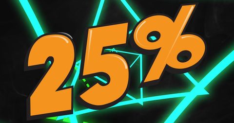 Bright 25% Off Promotion Sale Graphic Design