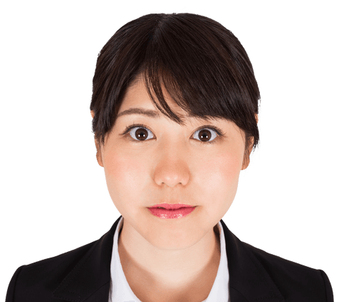 Professional Asian Businesswoman on Transparent Background