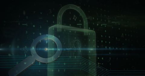 Digital Padlock and Data Processing Security Background