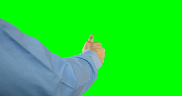 Person Giving Thumbs Up Gesture on Green Screen Background - Download Free Stock Images Pikwizard.com