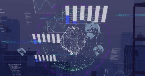 Futuristic Global Business and Digital Interface - Download Free Stock Images Pikwizard.com