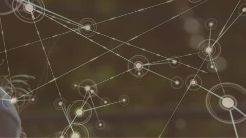 Digital Network Overlay on Tennis Player