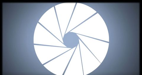 Abstract geometric spiral design resembling camera shutter