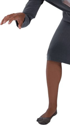 transparent businesswoman reaching forward in grey suit - Download Free Stock Videos Pikwizard.com