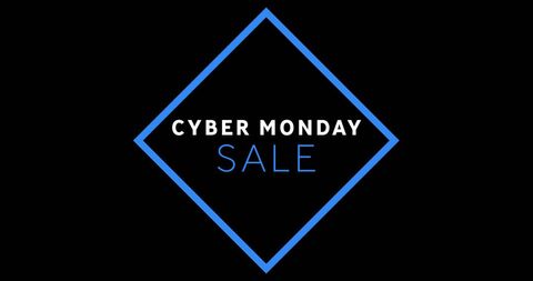 Cyber Monday Sale Advertisement on Black Background - Download Free Stock Images Pikwizard.com