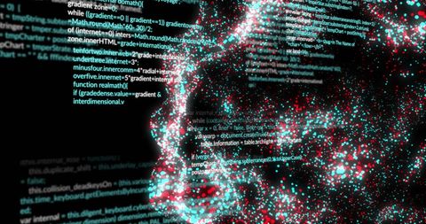 Abstract Digital Code Flow with Global Connections Sphere - Download Free Stock Images Pikwizard.com