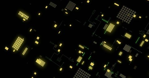 Abstract Digital Circuit Board with Illuminated Patterns - Download Free Stock Images Pikwizard.com