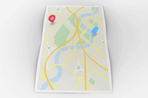 Digital Map Illustration with Navigation Tags Transparent Background - Download Free Stock Videos Pikwizard.com