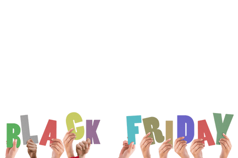 diverse hands lifting black friday transparent sign for shopping theme - Download Free Stock Videos Pikwizard.com