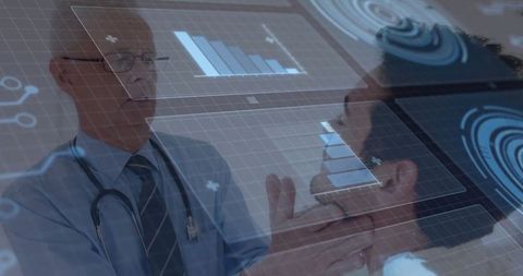 Doctor using holographic data for advanced patient examination