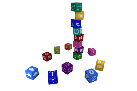 transparent 3d computer icons in stack formation - Download Free Stock Videos Pikwizard.com