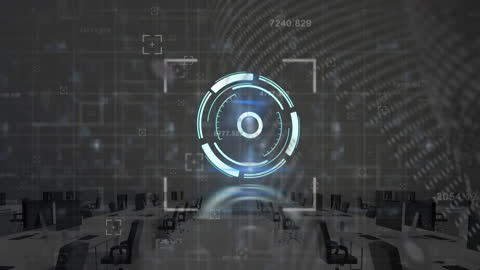 Futuristic Technology Concept in Office Environment