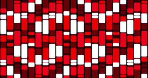 Abstract red rectangles digital pattern with wave motion