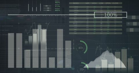 Digital Interface with Stock Market Graphs and Statistics - Download Free Stock Images Pikwizard.com