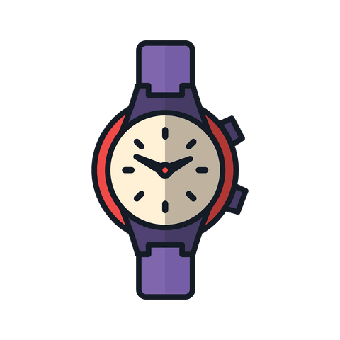 transparent digital illustration of purple and beige watch for time concepts - Download Free Stock Videos Pikwizard.com