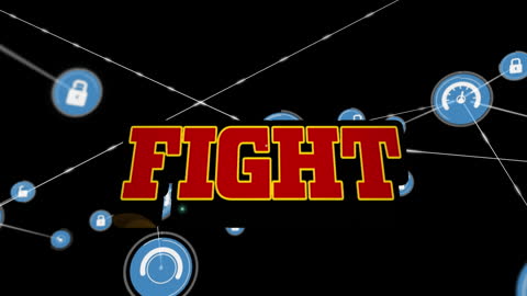 Cybersecurity Concept with Network and Protection Symbols