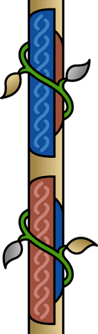 ornamental staff with vine and panels on transparent background - Download Free Stock Videos Pikwizard.com