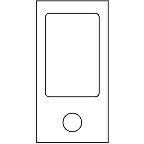 Minimal smartphone symbol vector on transparent background