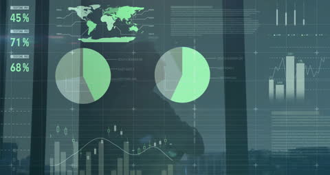 Businessman Analyzing Financial Data at Office Window