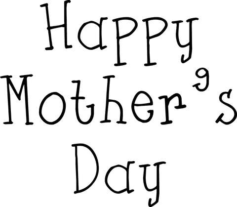 Transparent happy mother's day celebration text isolated illustration