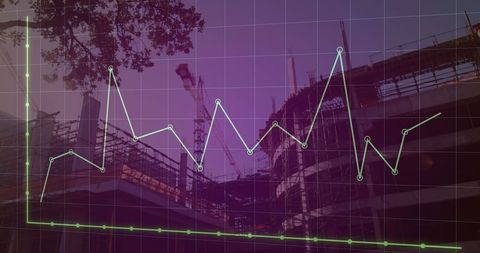 Analyzing Construction Growth with Digital Charts - Download Free Stock Images Pikwizard.com