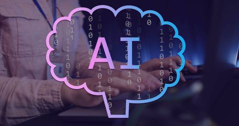Artificial Intelligence Concept with Coding and Data Overlays - Download Free Stock Images Pikwizard.com